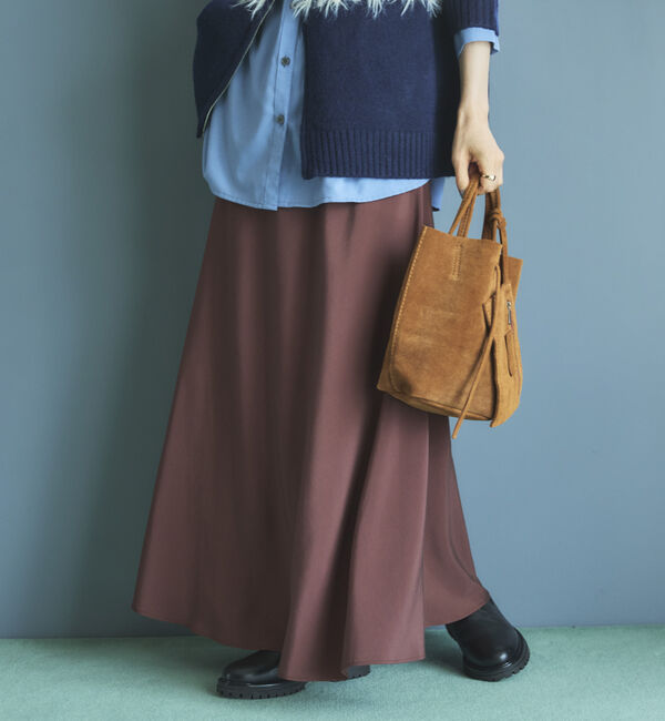 Doux archives「フィブリルツイルナロースカート」|スカート|BROWN