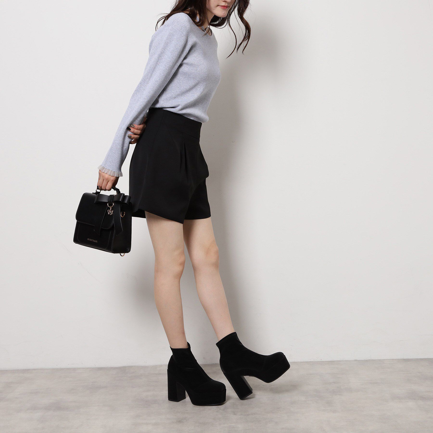 ESPERANZA「【ラク盛り／ショートブーツ】春まで履ける！！リピーター続出／脚長美脚 厚底ショートブーツ 26SS」|ショートブーツ|