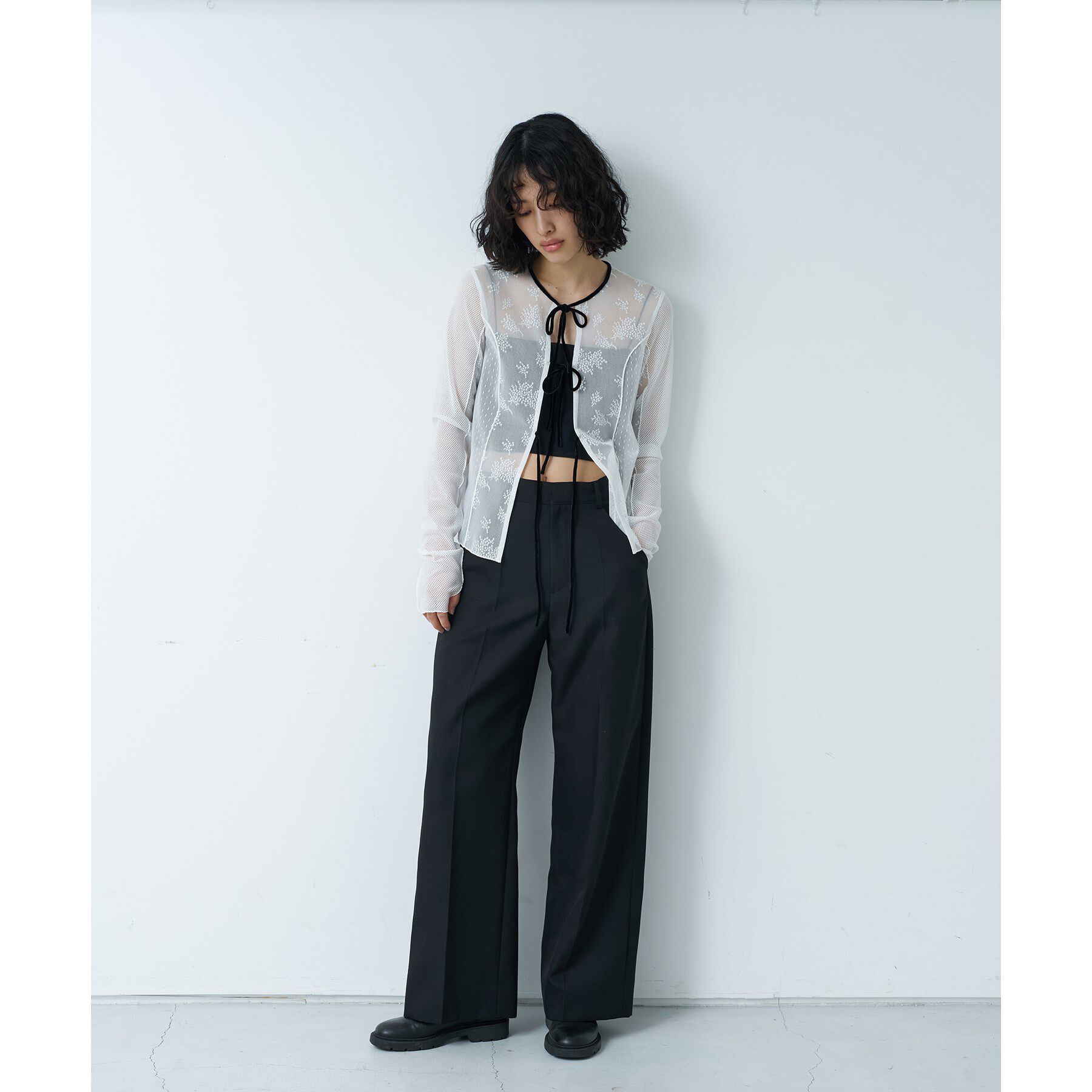 CODE A「◆tulle lace ribbon blouse」|シャツ・ブラウス|