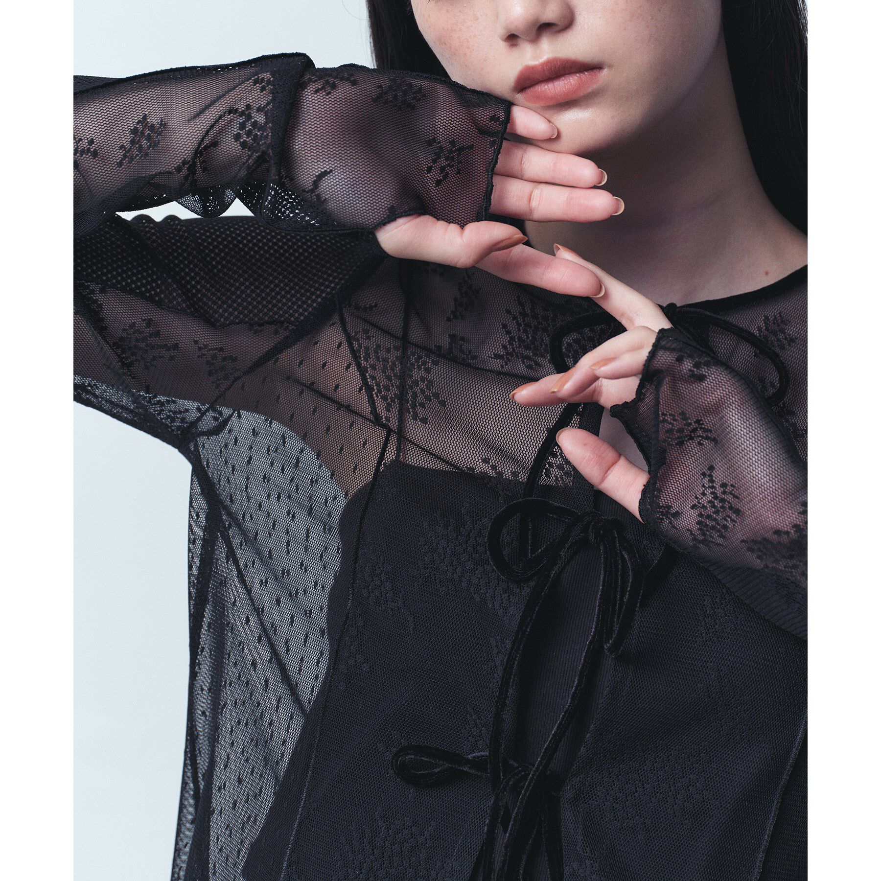 CODE A「◆tulle lace ribbon blouse」|シャツ・ブラウス|