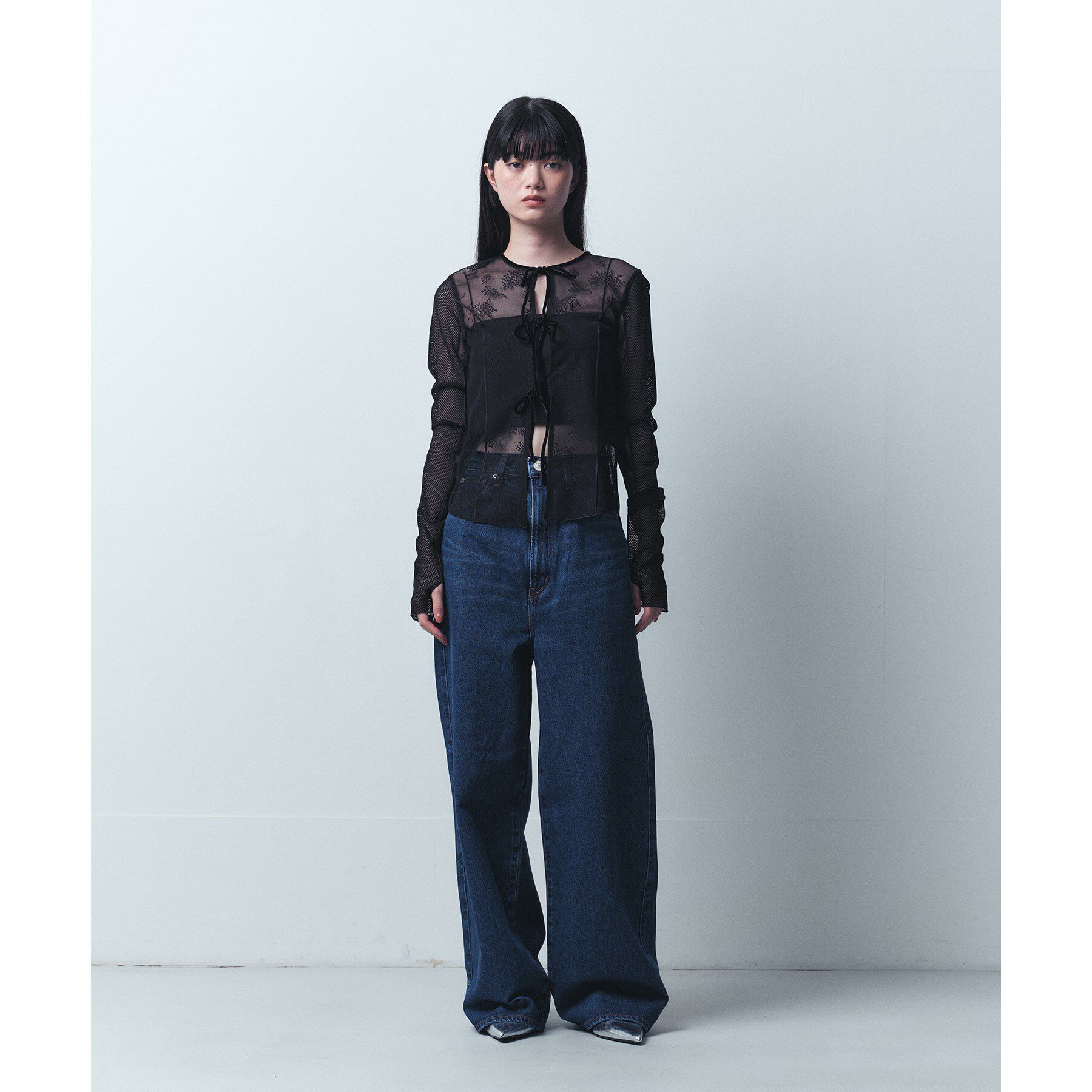 CODE A「◆tulle lace ribbon blouse」|シャツ・ブラウス|