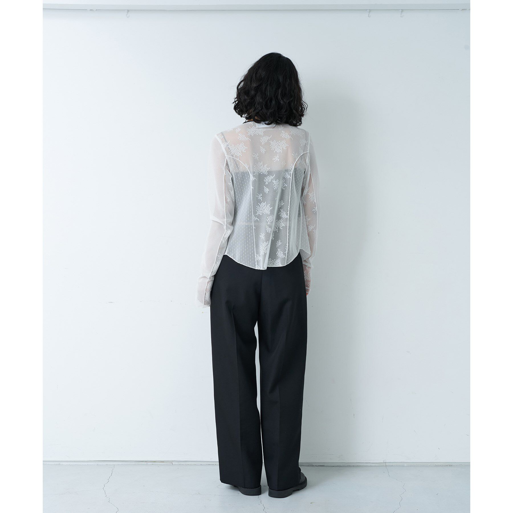 CODE A「◆tulle lace ribbon blouse」|シャツ・ブラウス|