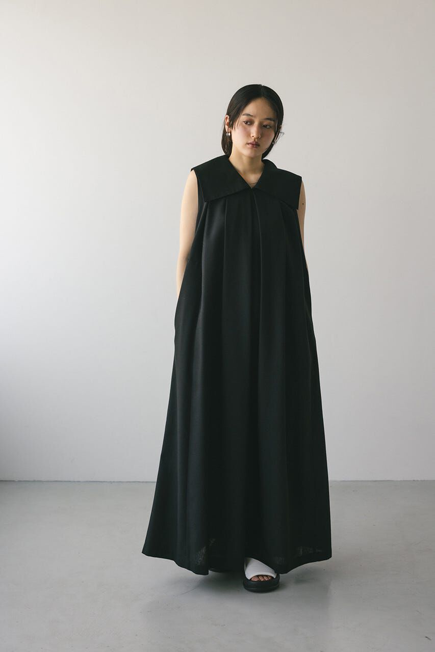 STYLEMIXER「ビッグカラーフレアワンピース」|ワンピース|BLK