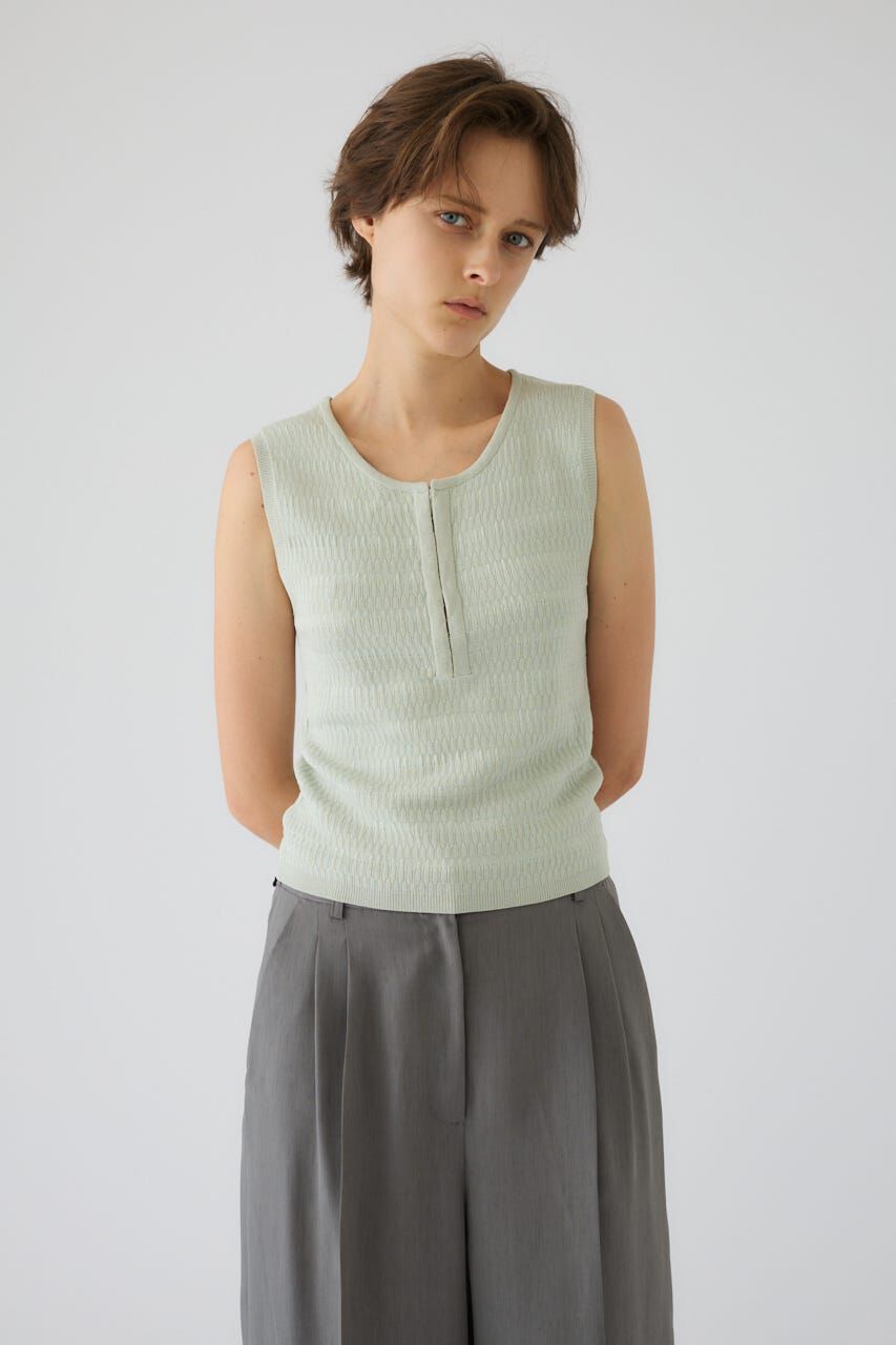 RIM.ARK 「Round neck hook tank」|タンクトップ|
