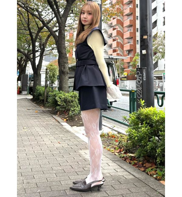CALNAMUR「レーヨンハイネックドッキングトップス」|Tシャツ・カットソー|