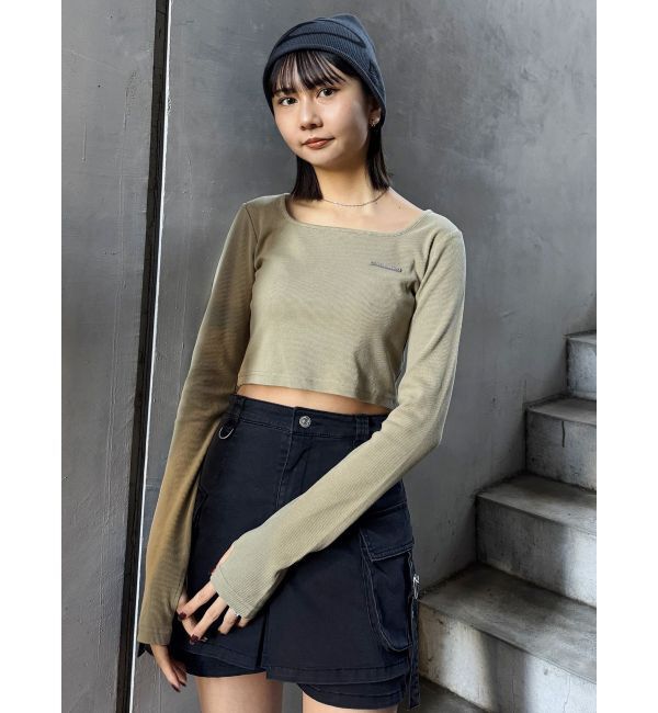 MURUA「プレートクロップドトップス」|Tシャツ・カットソー|