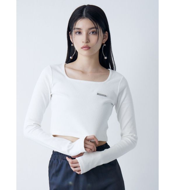 MURUA「プレートクロップドトップス」|Tシャツ・カットソー|