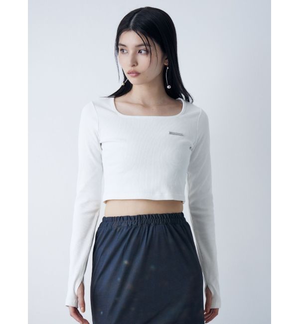 MURUA「プレートクロップドトップス」|Tシャツ・カットソー|