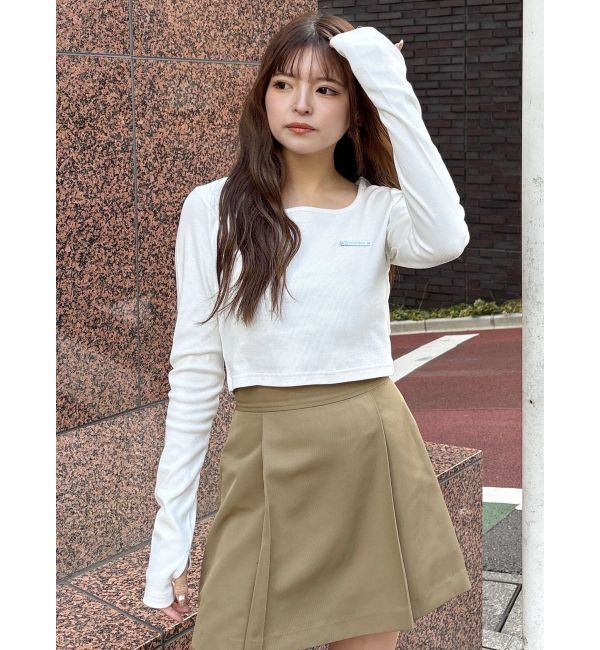 MURUA「プレートクロップドトップス」|Tシャツ・カットソー|