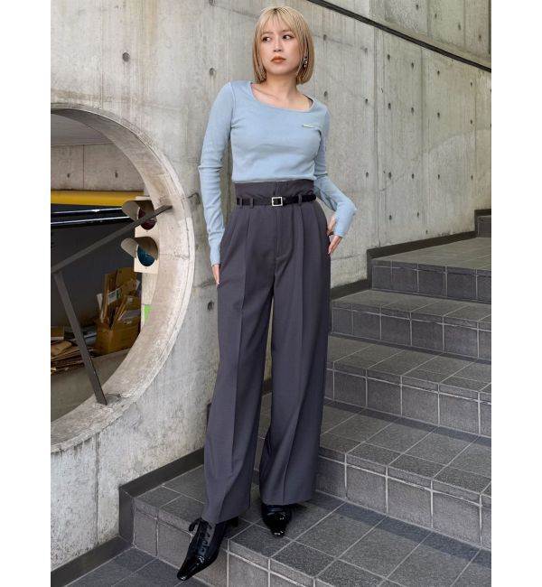 MURUA「プレートクロップドトップス」|Tシャツ・カットソー|