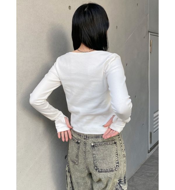 MURUA「プレートクロップドトップス」|Tシャツ・カットソー|