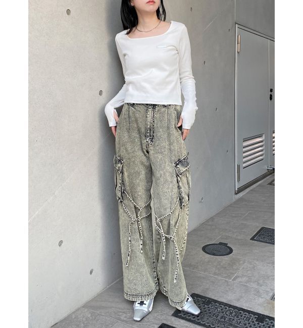 MURUA「プレートクロップドトップス」|Tシャツ・カットソー|