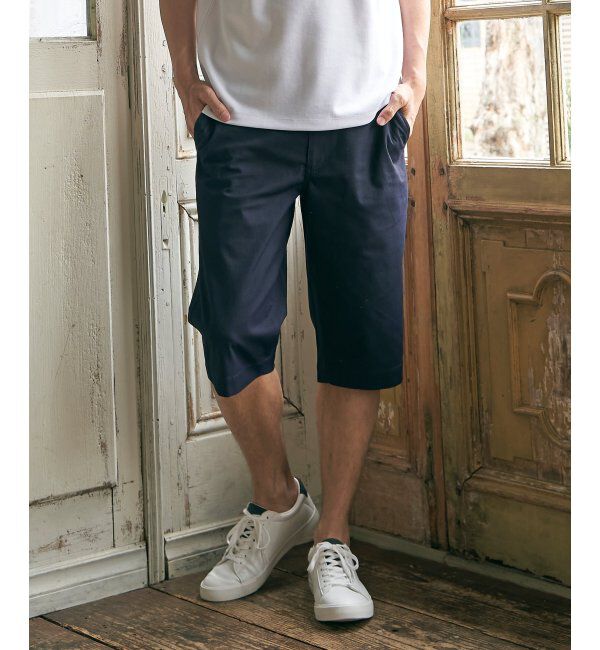 ikka「6.5ドビーハーフパンツ」|その他|ネイビー