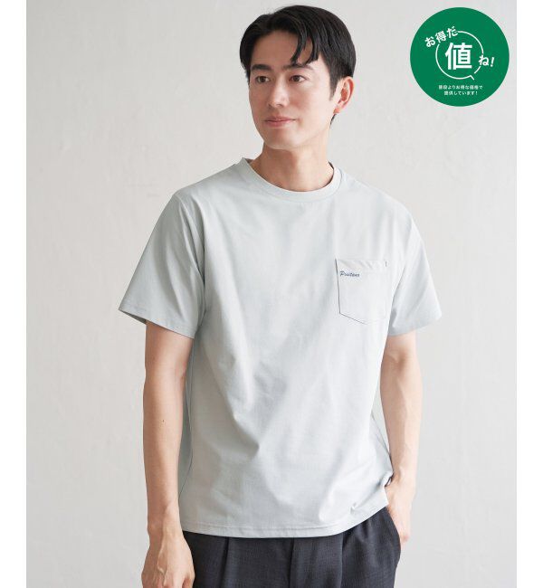 ikka「速乾COOLポケットプリントTシャツ」|Tシャツ・カットソー|グレー