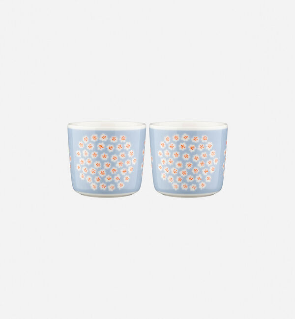 Marimekko「【日本限定】Puketti コーヒーカップセット（ハンドルなし）200ml」|その他|ﾗｲﾄﾌﾞﾙｰ&times;ｵﾚﾝｼﾞ