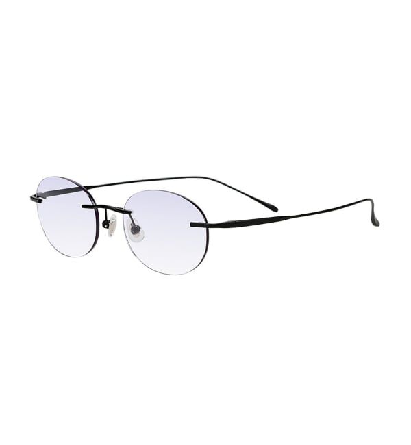  「SUNCUTGlasses/UV100%CUT リムレス サングラス | チタン [度無し専用] カラーレンズ 紫外線対策 UVカット」|サングラス|