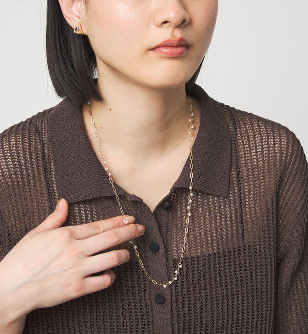 UNITED ARROWS green label relaxing「2WAY チェーン フェイクパール コンビネックレス」|ネックレス|GOLD