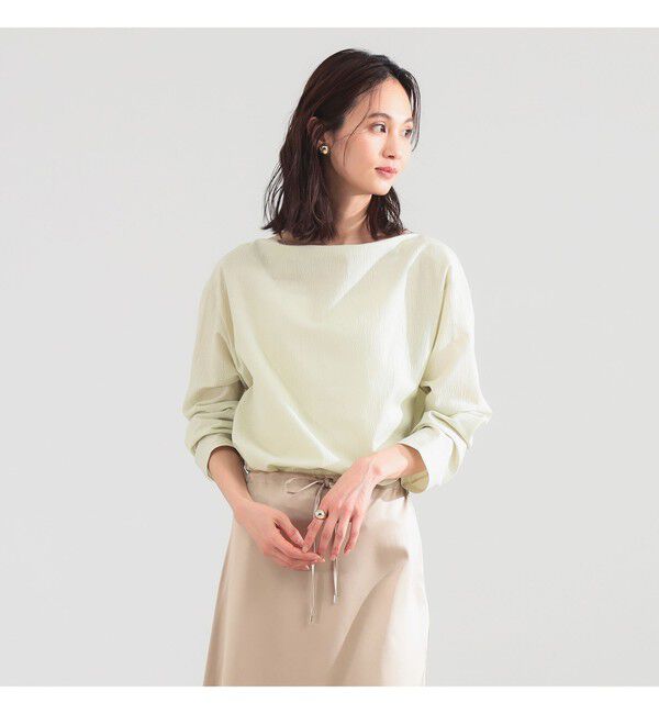 Demi-Luxe BEAMS 「ボートネック ロングスリーブ カットソー」|Tシャツ・カットソー|