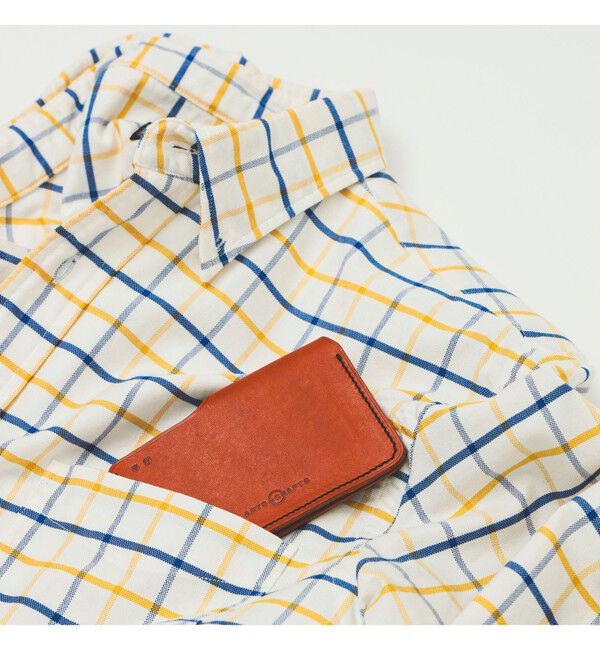BEAMS PLUS「ARTS & CRAFTS / ELBAMATT CARD CASE」|財布|BROWN