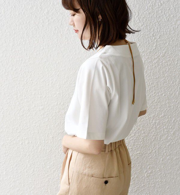 SHIPS for women「《予約》【WEB限定】〈ネックが選べる2サイズ展開〉オーガニックコットン バリエーションネック TEE」|Tシャツ・カットソー|