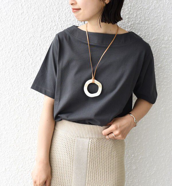 SHIPS for women「《予約》【WEB限定】〈ネックが選べる2サイズ展開〉オーガニックコットン バリエーションネック TEE」|Tシャツ・カットソー|