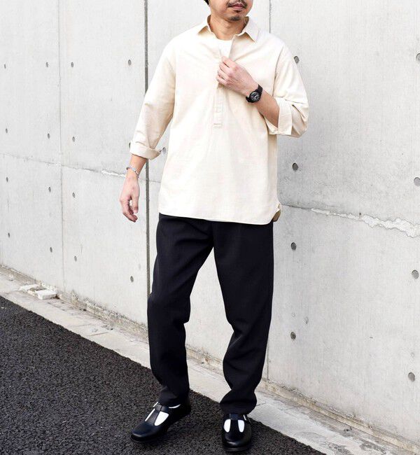 SHIPS any「SHIPS any: 〈洗濯機可能〉コットン  / リネン 7分袖 プルオーバーシャツ 24SS◇」|シャツ・ブラウス|