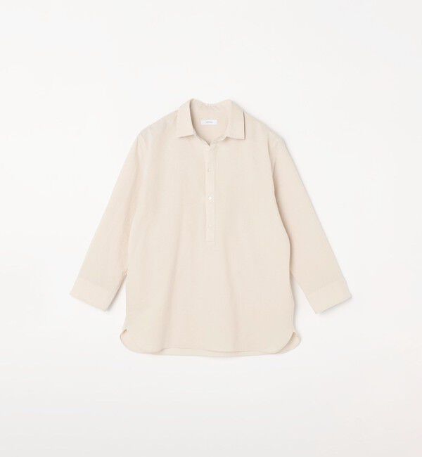 SHIPS any「SHIPS any: 〈洗濯機可能〉コットン  / リネン 7分袖 プルオーバーシャツ 24SS◇」|シャツ・ブラウス|