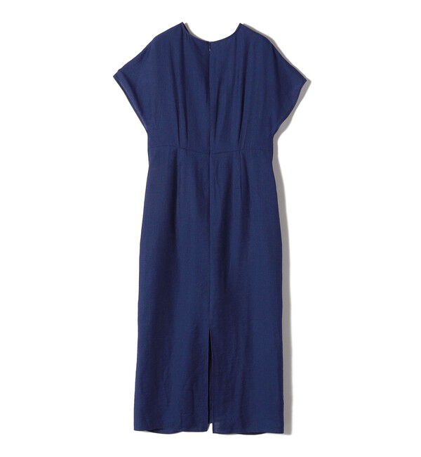 SHIPS for women「〈手洗い可能〉麻混 ノットディテール フレンチスリーブ ワンピース」|ワンピース|