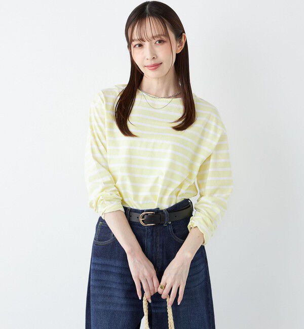 SHIPS Colors 「SHIPS Colors:コットン レイヤード TEE 3（ロンT）◇」|Tシャツ・カットソー|イエロー