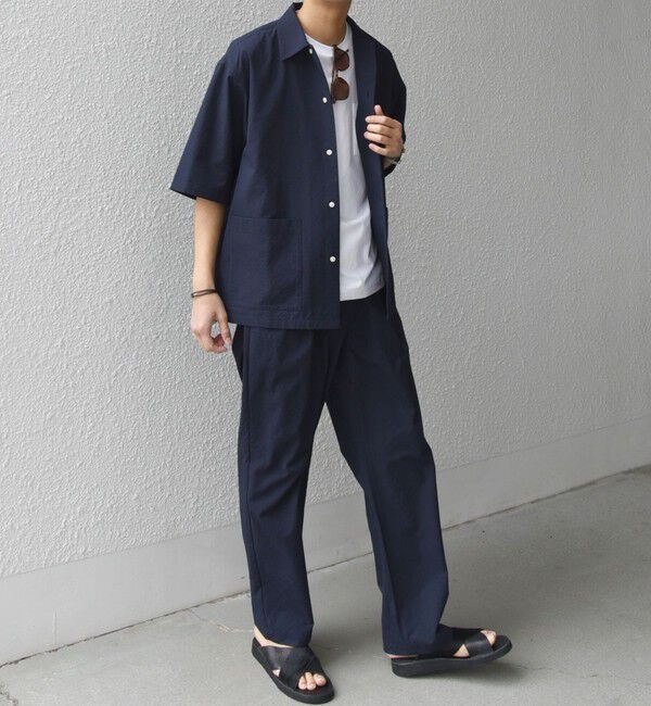 SHIPS any「SHIPS any:〈撥水/ストレッチ〉SOLOTEX(R) シアサッカー キャンプポケット シャツ」|シャツ・ブラウス|
