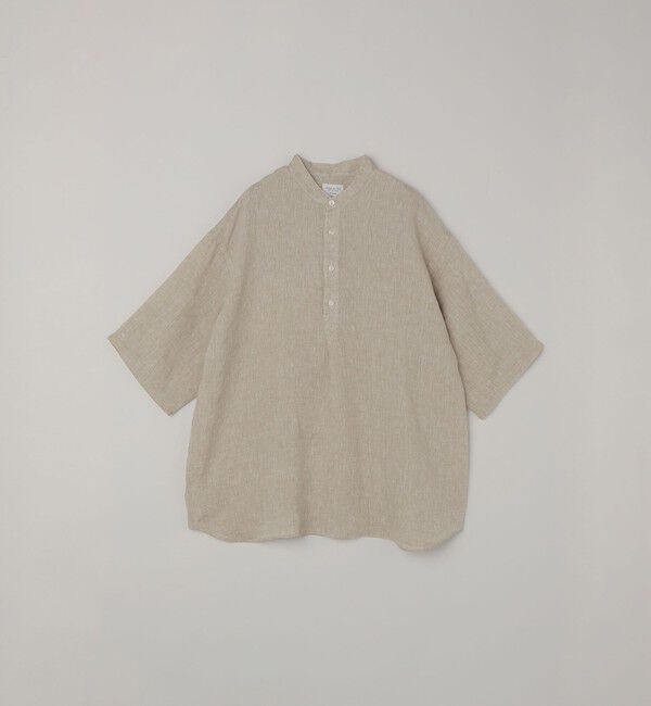 SHIPS any「SHIPS any:〈洗濯機可能〉ピュアリネン バンド スキッパー ハーフスリーブ プルオーバー シャツ 26SS◇」|シャツ・ブラウス|