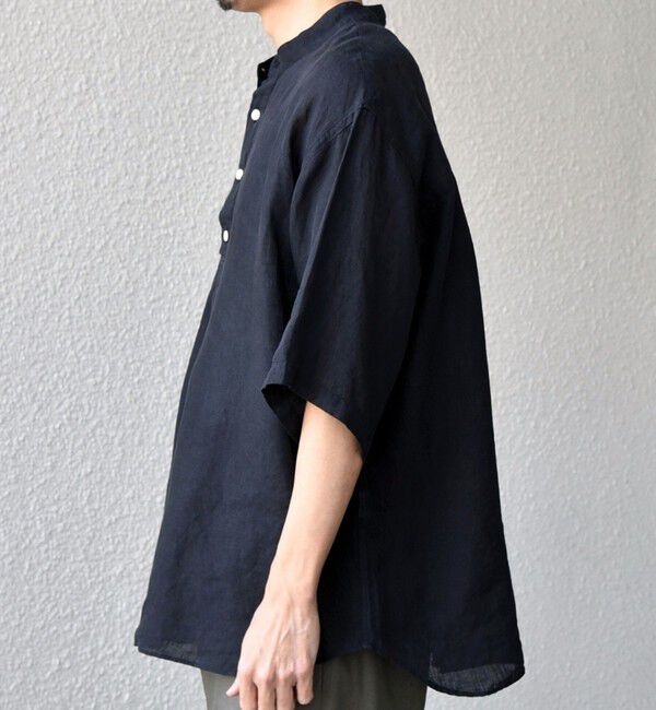 SHIPS any「SHIPS any:〈洗濯機可能〉ピュアリネン バンド スキッパー ハーフスリーブ プルオーバー シャツ 26SS◇」|シャツ・ブラウス|