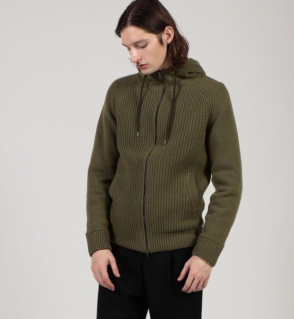 TOMORROWLAND BUYING WEAR「HERNO フーデッド ニットブルゾン」|ブルゾン・スタジャン|