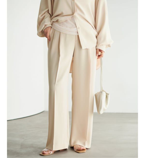 Plage「2 Tuck Elegant パンツ」|スラックス|