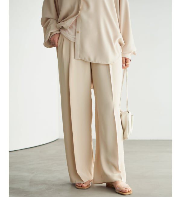 Plage「2 Tuck Elegant パンツ」|スラックス|