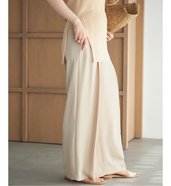 Plage「2 Tuck Elegant パンツ」|スラックス|