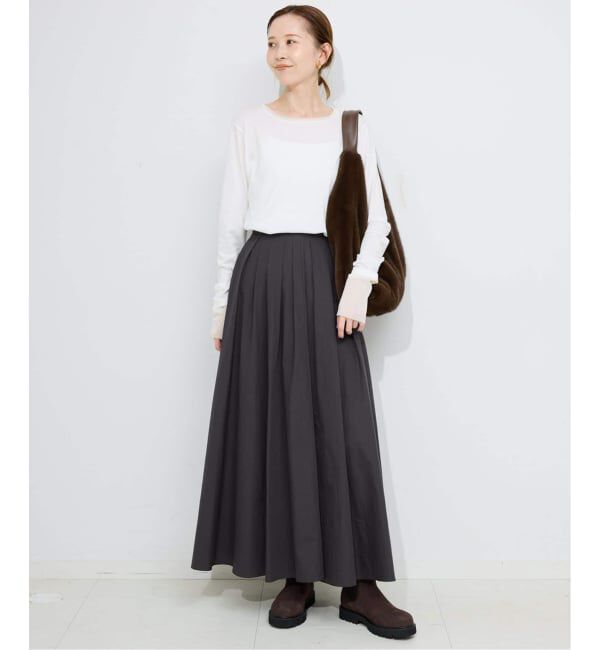 SLOBE IENA「《追加4》レイヤードフロッキードットスリーブロンTEE」|Tシャツ・カットソー|