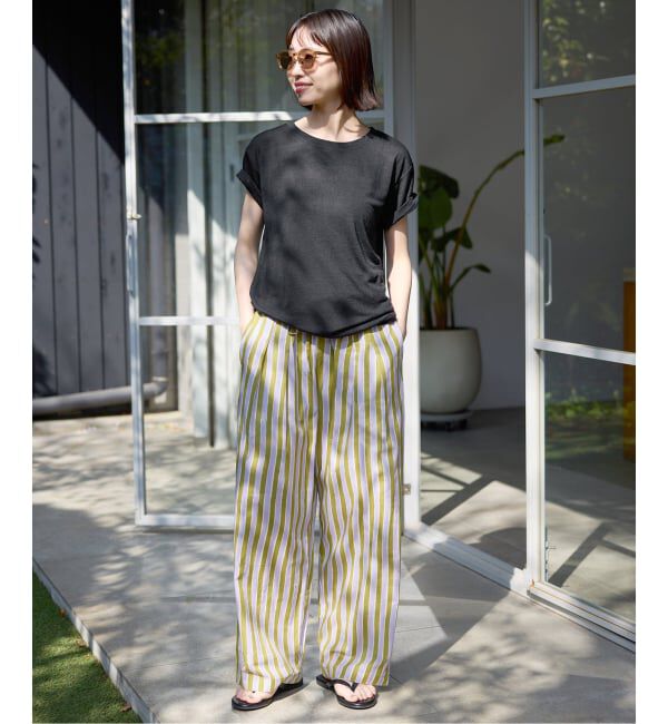 SLOBE IENA「《追加》スラブ天竺5分袖TEE」|Tシャツ・カットソー|