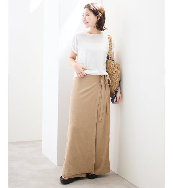 SLOBE IENA「《追加》スラブ天竺5分袖TEE」|Tシャツ・カットソー|