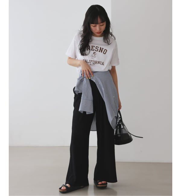 SLOBE IENA「《ブラックのみWEB限定》楊柳カットソーパンツ」|その他|