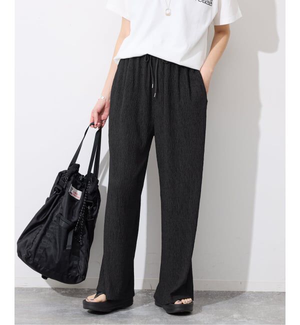 SLOBE IENA「《ブラックのみWEB限定》楊柳カットソーパンツ」|その他|