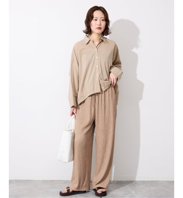 SLOBE IENA「《ブラックのみWEB限定》楊柳カットソーパンツ」|その他|