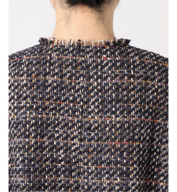 journal standard L'essage「《SP》GIOLICAツイードBIGジャケット」|ノーカラージャケット|