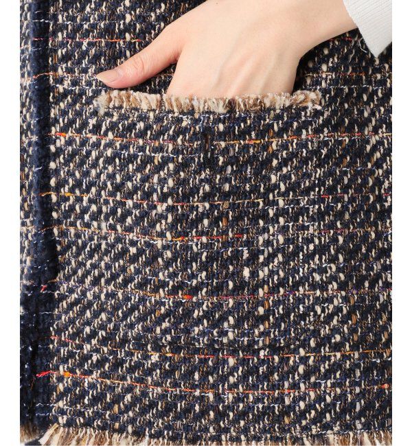 journal standard L'essage「《SP》GIOLICAツイードBIGジャケット」|ノーカラージャケット|