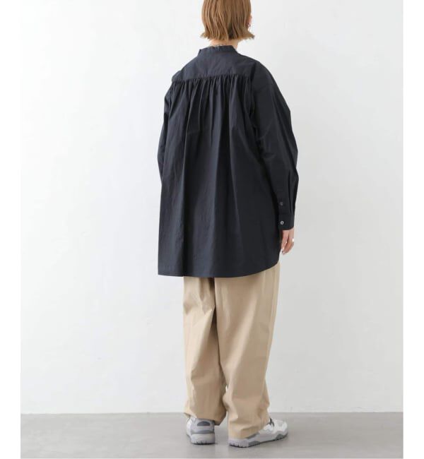 journal standard luxe「60コットン スタンドカラーギャザーシャツ」|シャツ・ブラウス|