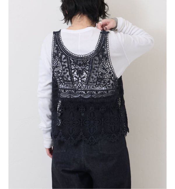journal standard luxe「《追加》レースMIXノースリーブブラウス」|シャツ・ブラウス|