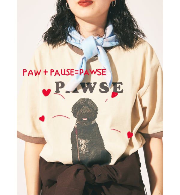 JOURNAL STANDARD「snow peak / スノーピーク 別注 レスティング ドッグ リンガー Tシャツ」|Tシャツ・カットソー|
