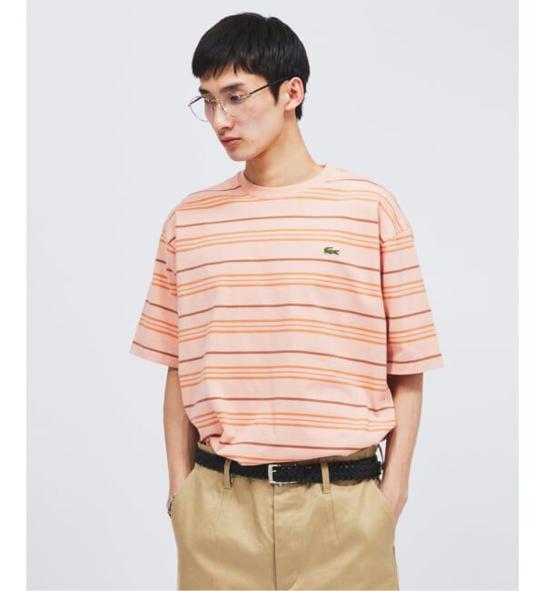 JOURNAL STANDARD「LACOSTE / ラコステ 別注 マルチ ストライプ クルーネック Tシャツ」|Tシャツ・カットソー|