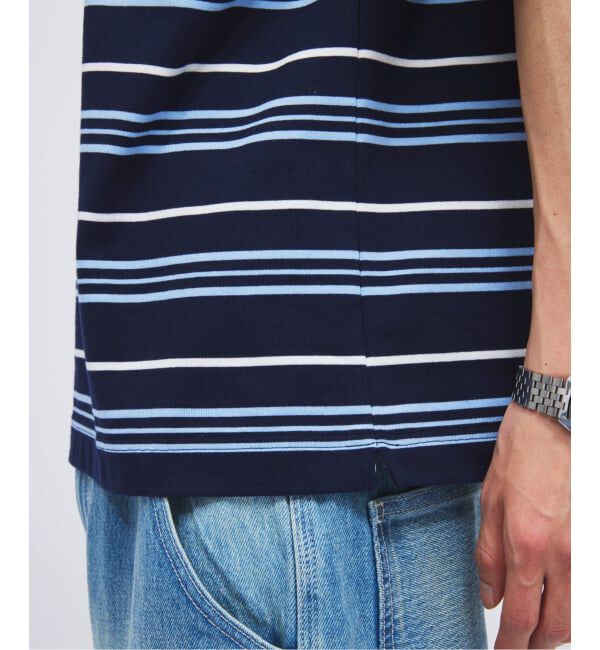 JOURNAL STANDARD「LACOSTE / ラコステ 別注 マルチ ストライプ クルーネック Tシャツ」|Tシャツ・カットソー|