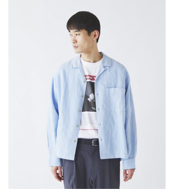 JOURNAL STANDARD relume「European Flax / ヨーロピアンフラックス 製品染め オープンカラーシャツ」|シャツ・ブラウス|